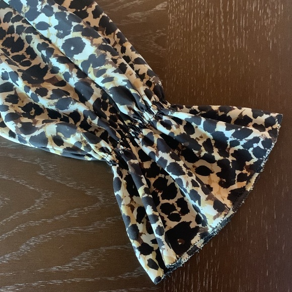 Sanctuary women’s animal print blouse women’s size small oversized office fall - Picture 4 of 11